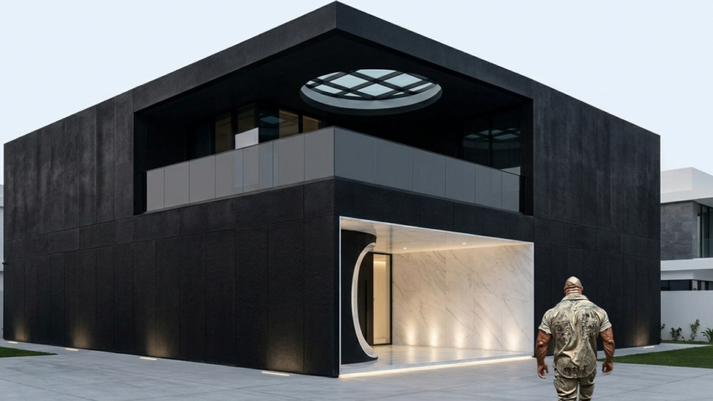 black and grey cube box type image house